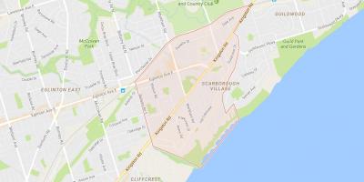 Harta e Scarborough Fshatin lagjen Toronto