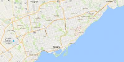Harta e Scarborough Junctiondistrict Toronto