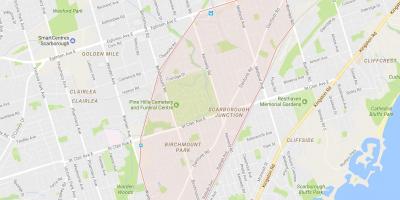 Harta e Scarborough Kryqëzim lagjen Toronto