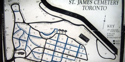 Harta e St James varrezat