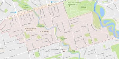 Harta e Sunnylea lagjen lagjen Toronto