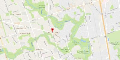 Harta e Thistletownneighbourhood lagjen Toronto
