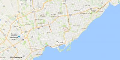 Harta e Thorncliffe Park qarkut në Toronto