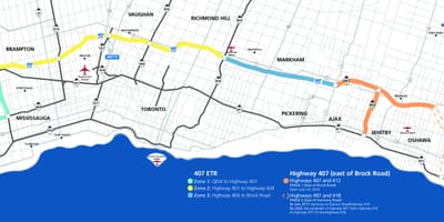 Harta e Torontos autostradës 407