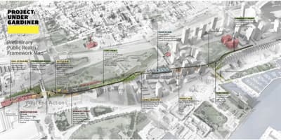 Harta e Torontos projektit nën gardiner