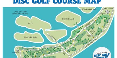 Harta e Torontos Ishujt golf kurse Toronto