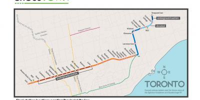 Harta e Torontos metro line 5 Eglinton