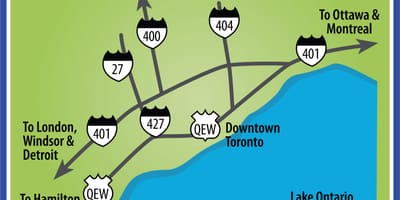 Harta e Torontos ngarje drejtime