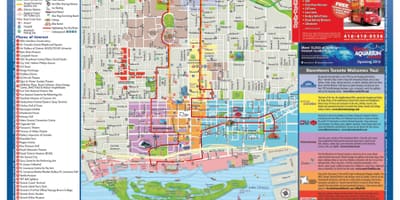 Harta e Torontos turistët