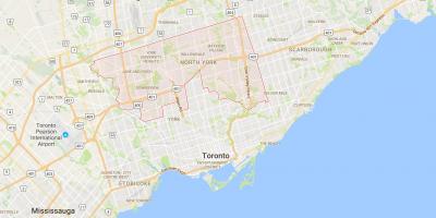 Harta e Uptown Toronto district Toronto