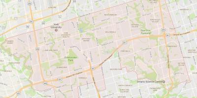 Harta e Uptown Toronto lagjen Toronto
