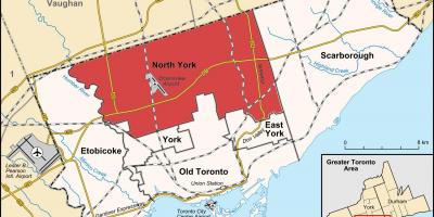Harta e Veriut York e Toronto