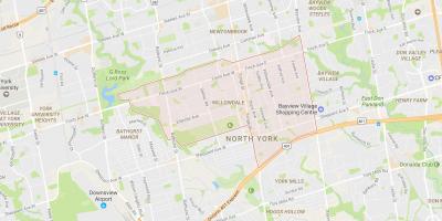 Harta e Willowdale lagjen Toronto