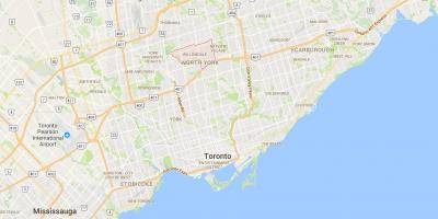 Harta e Willowdale qarkut në Toronto