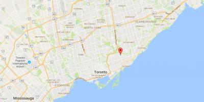 Harta e Woodbine Heightsdistrict Toronto