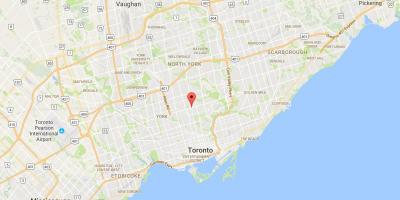 Harta e Yonge dhe Eglinton qarkut në Toronto