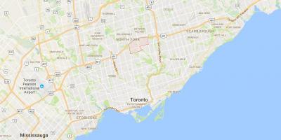 Harta e York Mullinj qarkut në Toronto