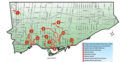 Harta e zbulimit të ecin Toronto