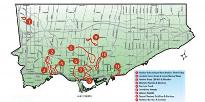 Harta e zbulimit të ecin Toronto