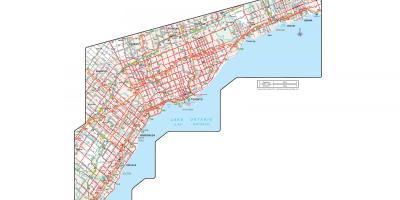 Hartë zyrtare të Rrugëve të Ontarios